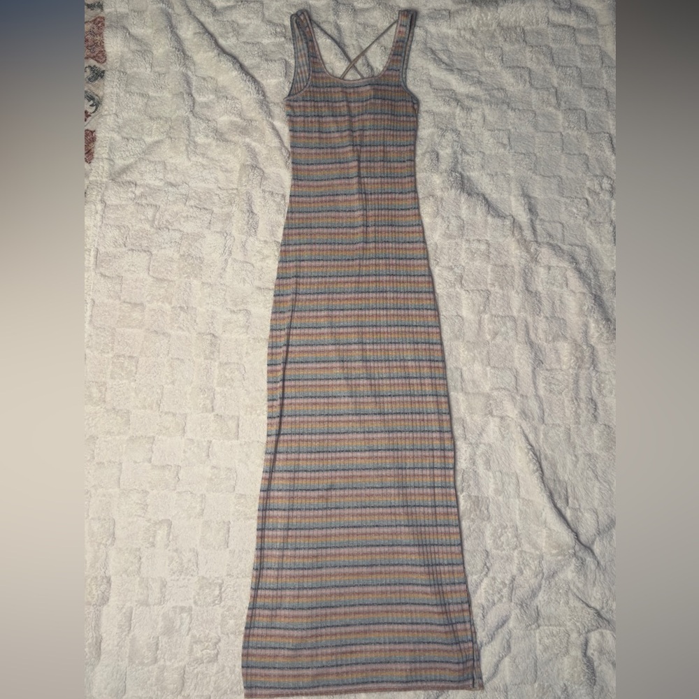 Lovestitch Gray and Orange Sheath Maxi Dress